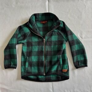 7 For All Mankind Green and Black Plaid Kids Hoodie